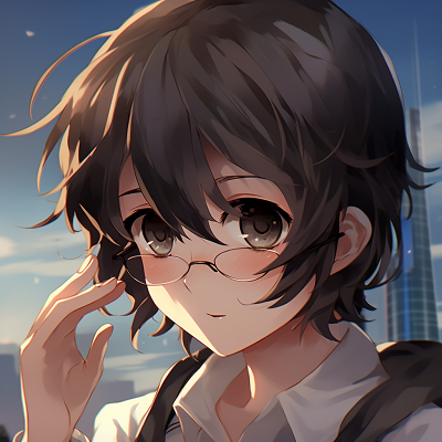 Image For Post | Cute boy adjusting glasses, with a focus on reflective lens detail. cute anime profile pictures for boys pfp for discord. - [anime pfp cute](https://hero.page/pfp/anime-pfp-cute)
