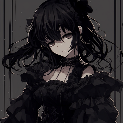 Image For Post | An anime character's face in heavy shadow with a brooding expression anime pfp dark aesthetic style pfp for discord. - [anime pfp dark aesthetic Collection](https://hero.page/pfp/anime-pfp-dark-aesthetic-collection)