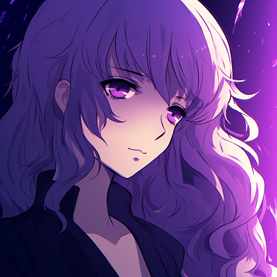 Image For Post | Yukari Yukino from The Garden of Words with her soft gaze, detailed drawing and purple gradient shadowing. anime purple pfp highlights pfp for discord. - [Anime Purple PFP Collection](https://hero.page/pfp/anime-purple-pfp-collection)