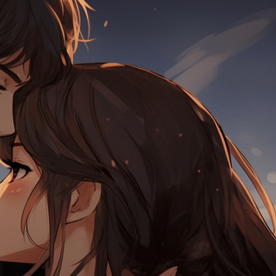 Image For Post | Soft focus on two characters, surrounded by dreamy landscape, depicting their devotion. beautiful match pfp for couples pfp for discord. - [match pfp for couples, aesthetic matching pfp ideas](https://hero.page/pfp/match-pfp-for-couples-aesthetic-matching-pfp-ideas)