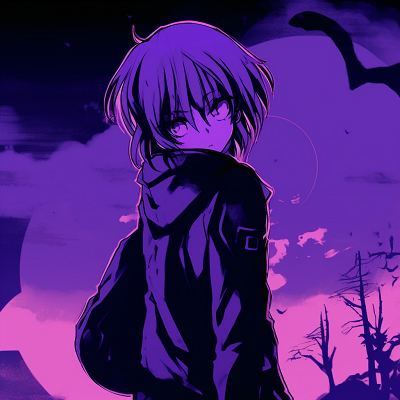 Image For Post | Anime character silhouette against a purple twilight, striking contrast. vibrant purple anime pfp pfp for discord. - [Purple Pfp Anime Collection](https://hero.page/pfp/purple-pfp-anime-collection)