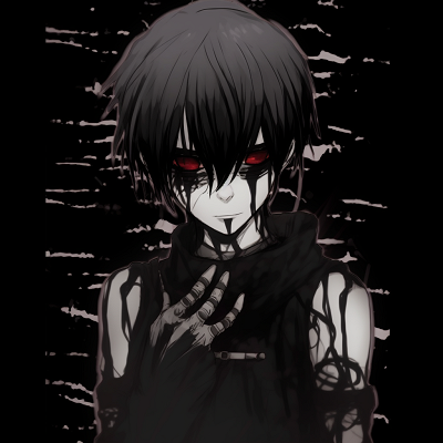 Image For Post | Close-up look at Kaneki showing grunge border effects with irregular and aged lines. unique anime grunge aesthetics - [Superior Anime Grunge Pfp](https://hero.page/pfp/superior-anime-grunge-pfp)