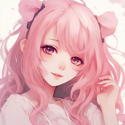 Image For Post | Anime girl in a quiet pink hue, displaying a traditional Japanese art style with specks of pale glow. gorgeous pink anime girl pfp illustrations pfp for discord. - [Pink Anime Girl PFP Gallery](https://hero.page/pfp/pink-anime-girl-pfp-gallery)