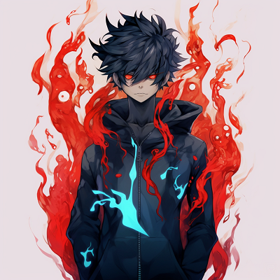 Image For Post | Rin Okumura in his demon form with tail, bold outlines and contrasting colors popular demon anime pfp pfp for discord. - [Demon Anime PFP](https://hero.page/pfp/demon-anime-pfp)