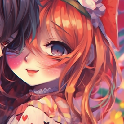 Image For Post | Two characters in colorful carnival attires, vibrant hues depicting joy and festivity. ideal matching pfp couples pfp for discord. - [matching pfp couples, aesthetic matching pfp ideas](https://hero.page/pfp/matching-pfp-couples-aesthetic-matching-pfp-ideas)