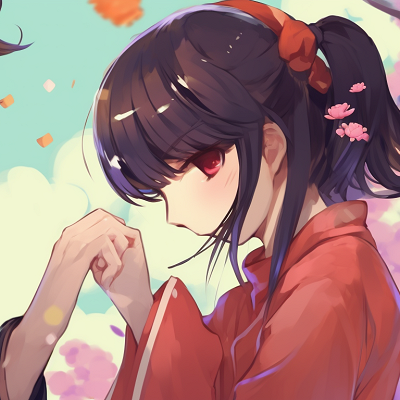 Image For Post | Two characters under a blossom tree, vibrant colours with Japanese clothes. discord matching pfp anime edition pfp for discord. - [discord matching pfp, aesthetic matching pfp ideas](https://hero.page/pfp/discord-matching-pfp-aesthetic-matching-pfp-ideas)