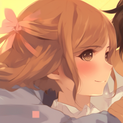 Image For Post | Two characters against a sunset, warm colors and romantic atmosphere. horimiya matching pfp for couples pfp for discord. - [horimiya matching pfp, aesthetic matching pfp ideas](https://hero.page/pfp/horimiya-matching-pfp-aesthetic-matching-pfp-ideas)