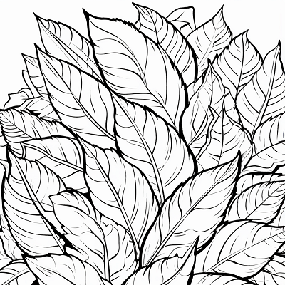 Image For Post Intricate Leaf Veins Design - Printable Coloring Page