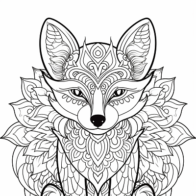 Image For Post Mandala Fox Coloring Page - Printable Coloring Page