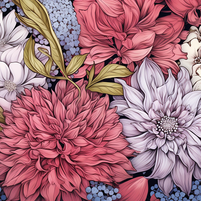 Image For Post Artistic Fioritura Detailed Flower Sketch - Wallpaper