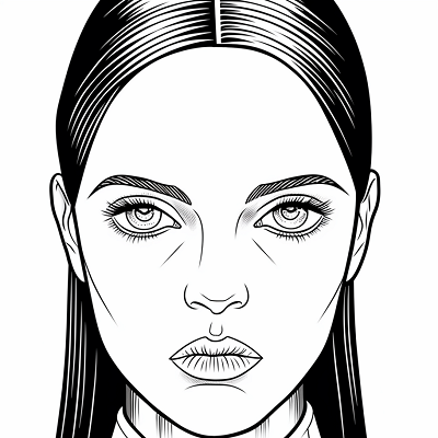 Image For Post Simple Portrait of Wednesday Addams - Wallpaper