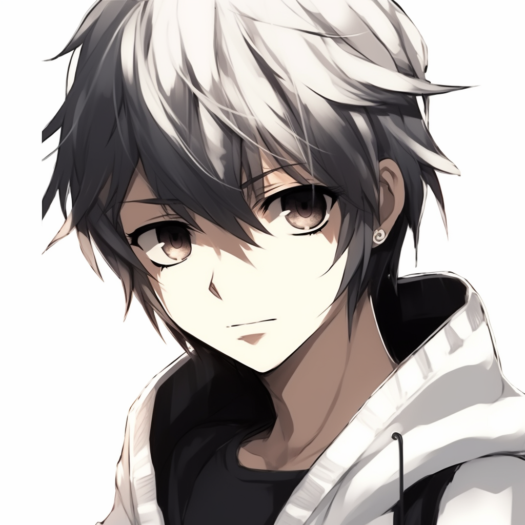 Image For Post | Young male protagonist in a challenging pose against a white background, characterized by bold outlines and a stark contrast. popular white anime pfp selection - [White Anime PFP](https://hero.page/pfp/white-anime-pfp)