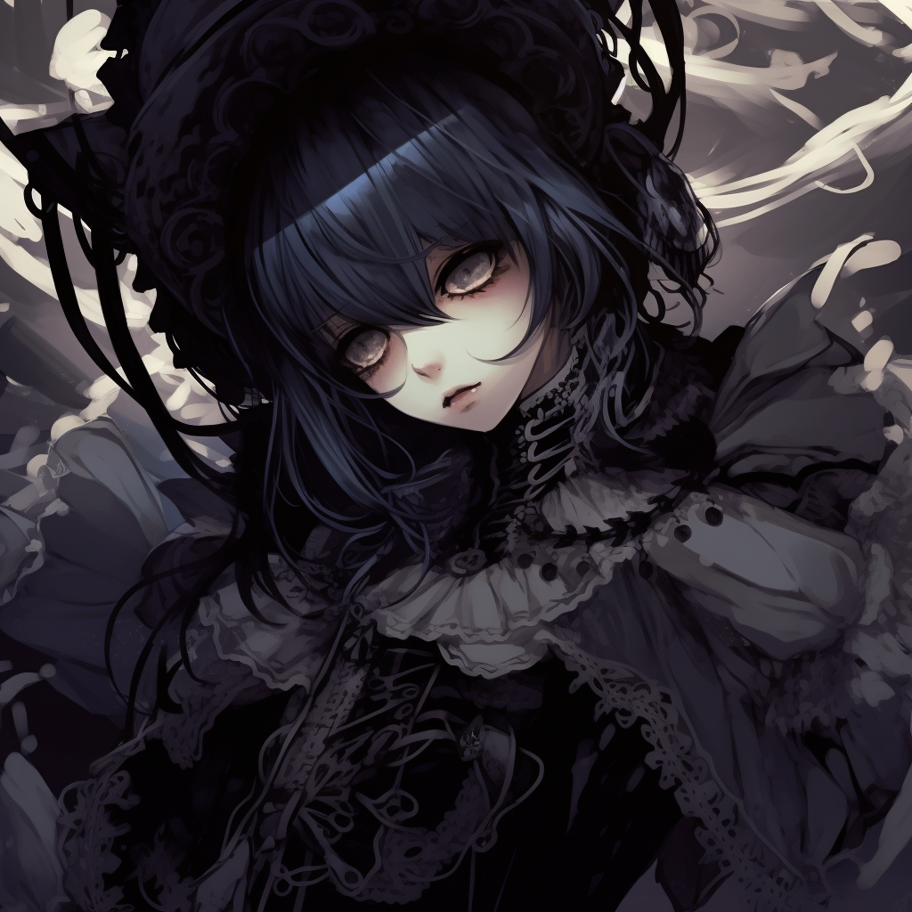 Image For Post | Close up of Black Butler's Undertaker in gothic attire, focusing on the dark eye makeup and silver-gray hair. popular goth anime characters pfp for discord. - [Goth Anime Girl PFP](https://hero.page/pfp/goth-anime-girl-pfp)