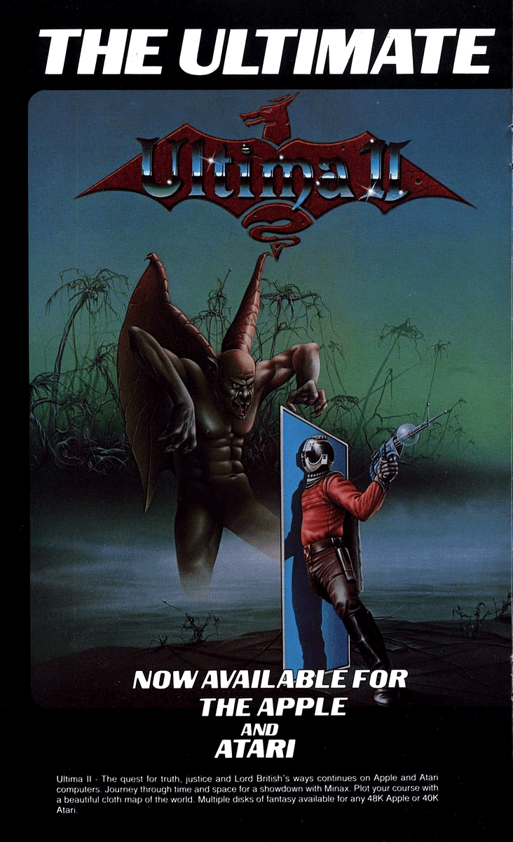 Image For Post | The sequel to Ultima featured several improvements over the original, such as larger town maps, and the concept of traveling through time gates into different eras on Earth. Other than that the gameplay is pretty much the same as in Ultima I, with your single character roaming the land fighting monsters and looking for key items.