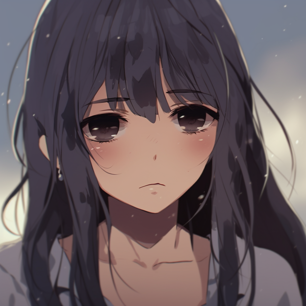 Tearful Anime Girl Avatar - depressed anime girl pfp avatar - Image ...