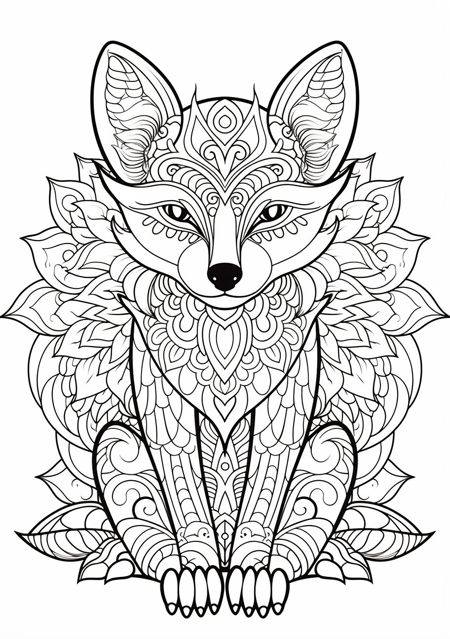 Mandala Fox Coloring Page - Printable Coloring Page - Image Chest ...