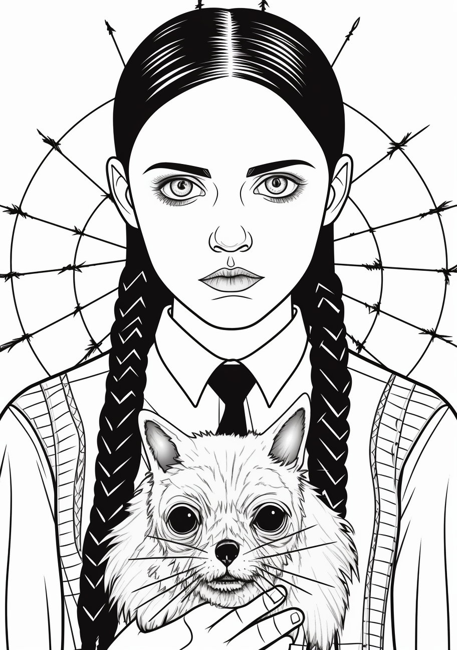 Wednesday Addams and her Pet Spider - Wallpaper - Image Chest - Free ...