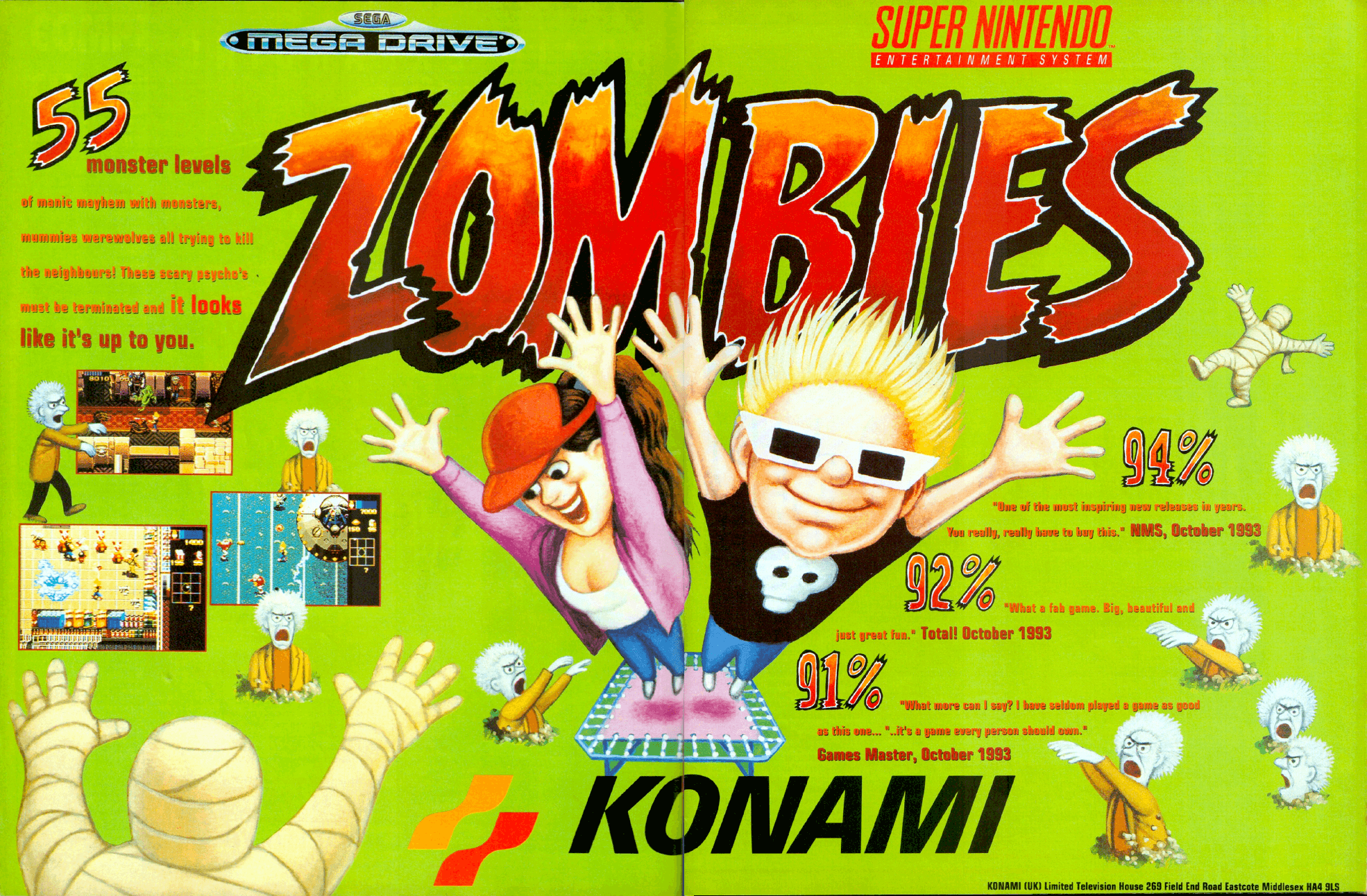 Zombies Ate My Neighbors : Konami/LucasArts : Free Borrow