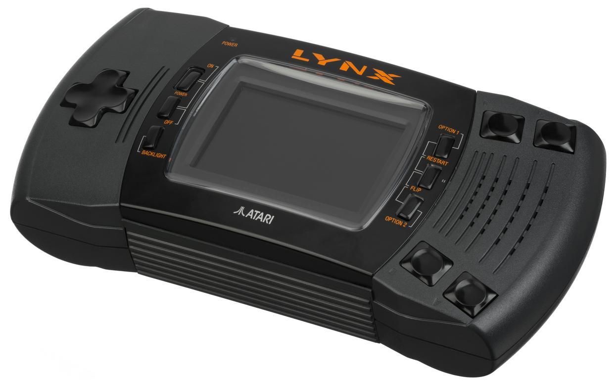 Image For Post | The Atari Lynx's innovative features include being the first color handheld, with a backlit display, a switchable right-handed/left-handed (upside down) configuration, and the ability to network with up to 15 other units via its Comlynx system (though most games would network eight or fewer players). Comlynx was originally developed to run over infrared links (and was codenamed RedEye). This was changed to a cable-based networking system before the final release. According to Peter Engelbrite, when players walked through the beam, the link would be interrupted. The maximum stable connection allowed was eight players. Engelbrite also developed the first recordable eight-player co-op game, and the only eight-player game for the Atari Lynx, Todd's Adventures in Slime World, using the Comlynx system. Each Lynx needed a copy of the game, and one cable could connect two machines. The cables could be connected into a chain. 

"The leading-edge display was the most expensive component, so the colour choice was one of economy. If the low-cost glass and drivers would have supported a million colours, I would have done it."
- Dave Needle, Lynx co-designer

The Lynx was cited as the "first gaming console with hardware support for zooming and distortion of sprites". Featuring a 4096 color palette and integrated math and graphics co-processors (including a blitter unit), its pseudo-3D color graphics display was said to be the key defining feature in the system's competition against Nintendo's monochromatic Game Boy. The fast pseudo-3D graphics features were made possible on a minimal hardware system by co-designer Dave Needle having "invented the technique for planar expansion/shrinking capability" and using stretched, textured, triangles instead of full polygons.