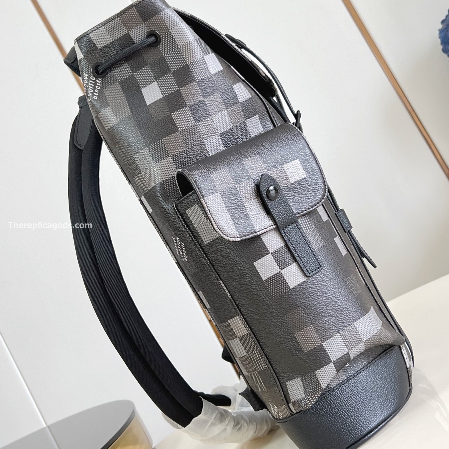 CHRISTOPHER MM BACKPACK BLACK DAMOFLAGE BLACK CANVAS M14952