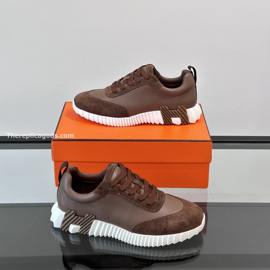 BOUNCING SNEAKERS IN BROWN - H269