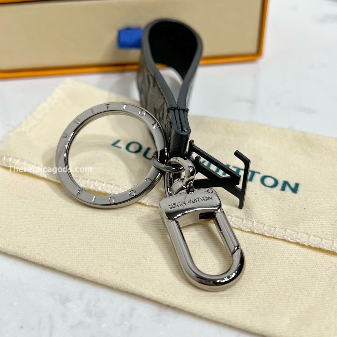 MONOGRAM SHADOW KEYCHAINS IN BLACK