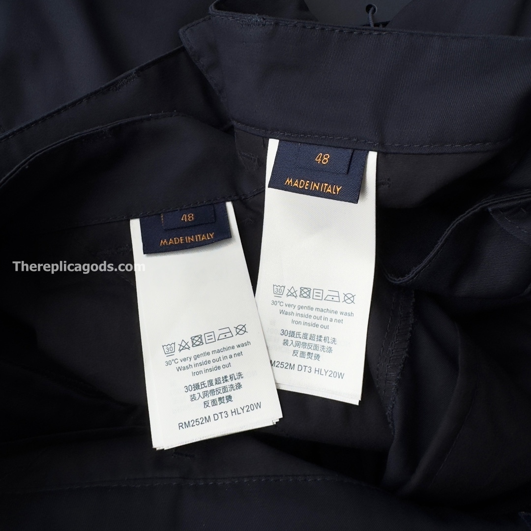 MONOGRAM POCKET CARGO SHORTS IN BLUE - TP647