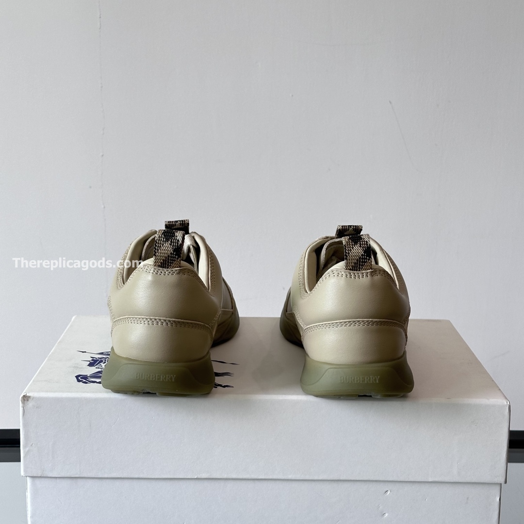 LEATHER MATRIX SNEAKERS IN BEIGE - BBR134
