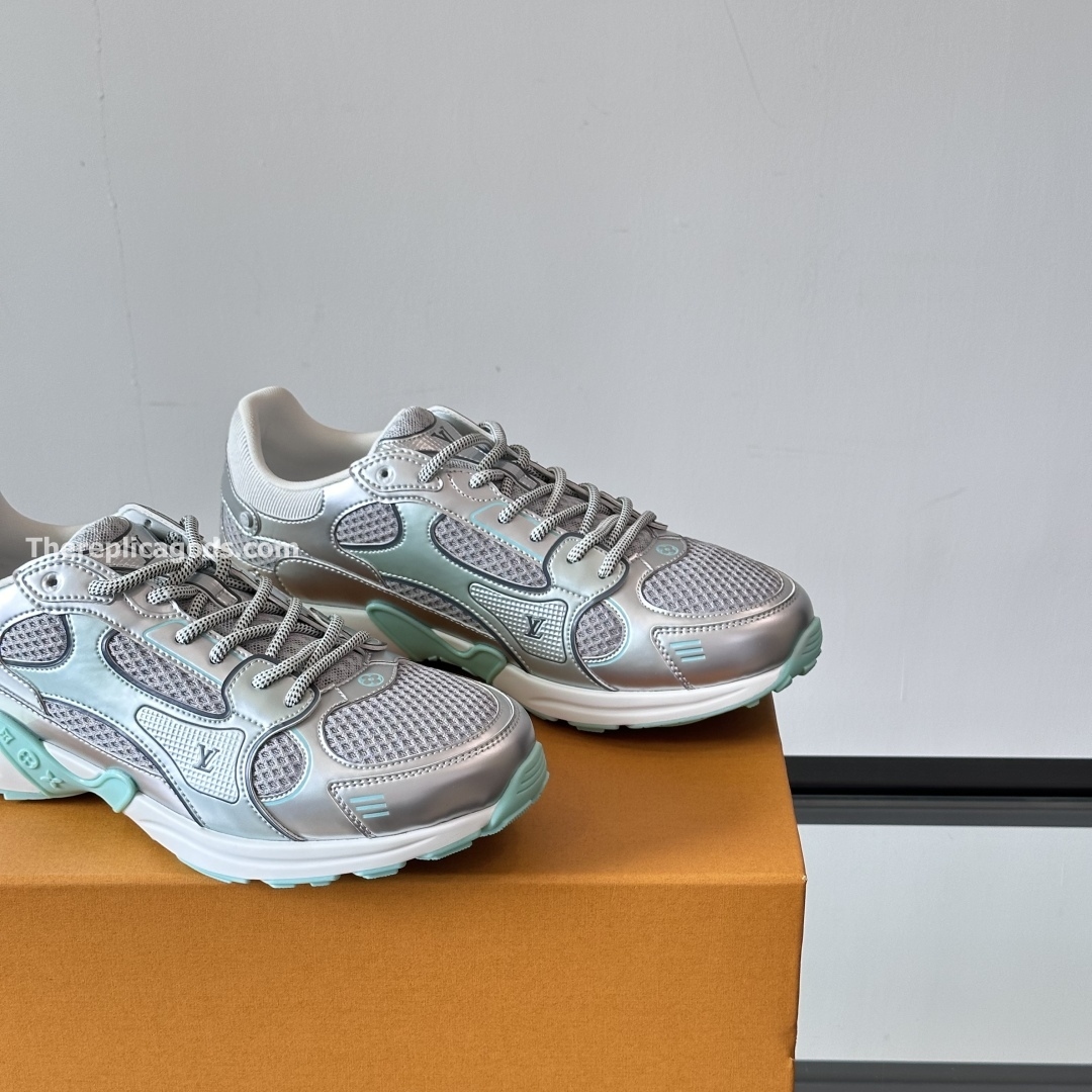 OLYMPIA SNEAKERS IN GREY AND GREEN - LV951