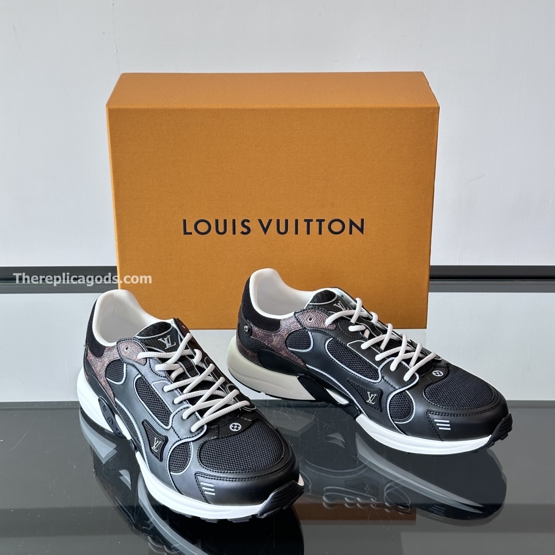 OLYMPIA SNEAKERS IN BLACK AND BROWN - LV949