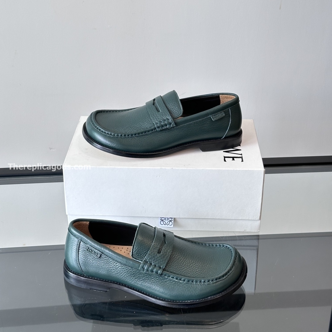 CAMPO DEERSKIN LOAFERS IN EVERGREEN