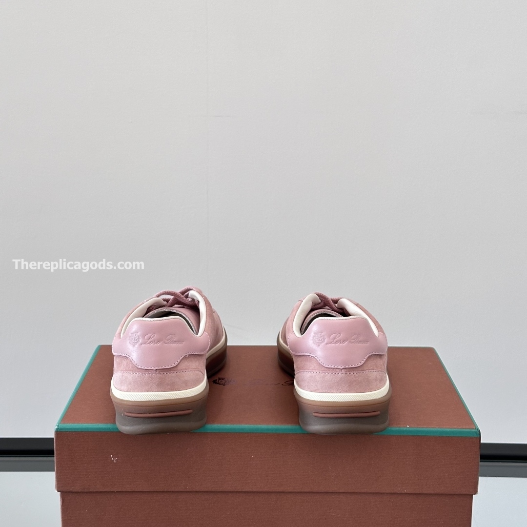 TENNIS WALK SNEAKERS SUEDE CALF SPLIT FLOWERING CHERRY - LR70