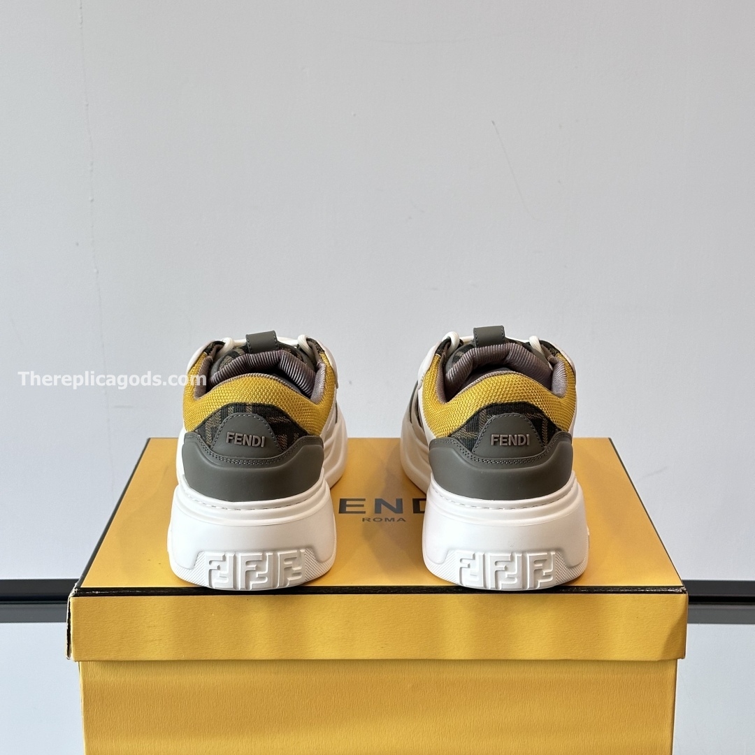 FORCE SNEAKERS IN WHITE AND BROWN - FD166