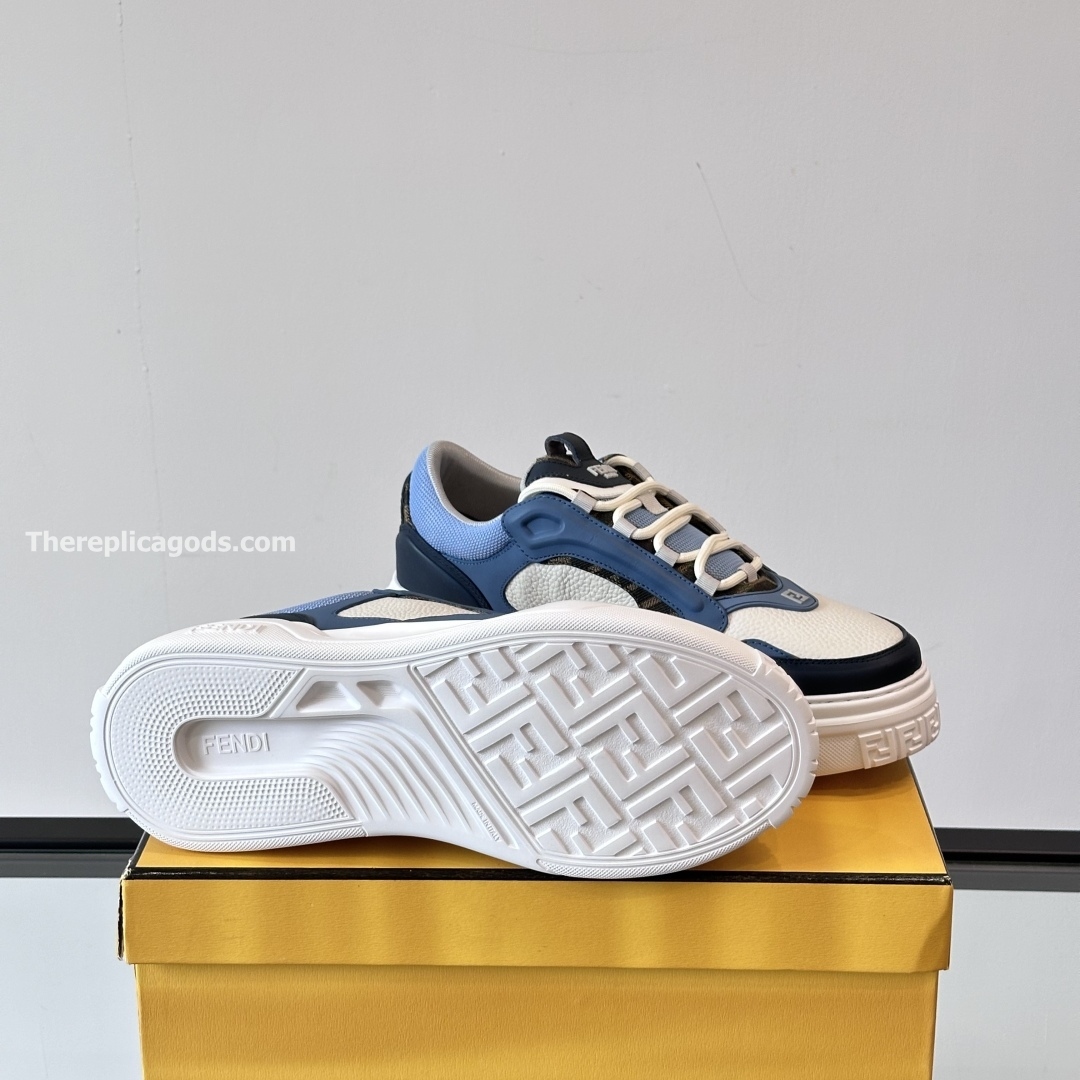 FORCE SNEAKERS IN WHITE AND LIGHT BLUE - FD164