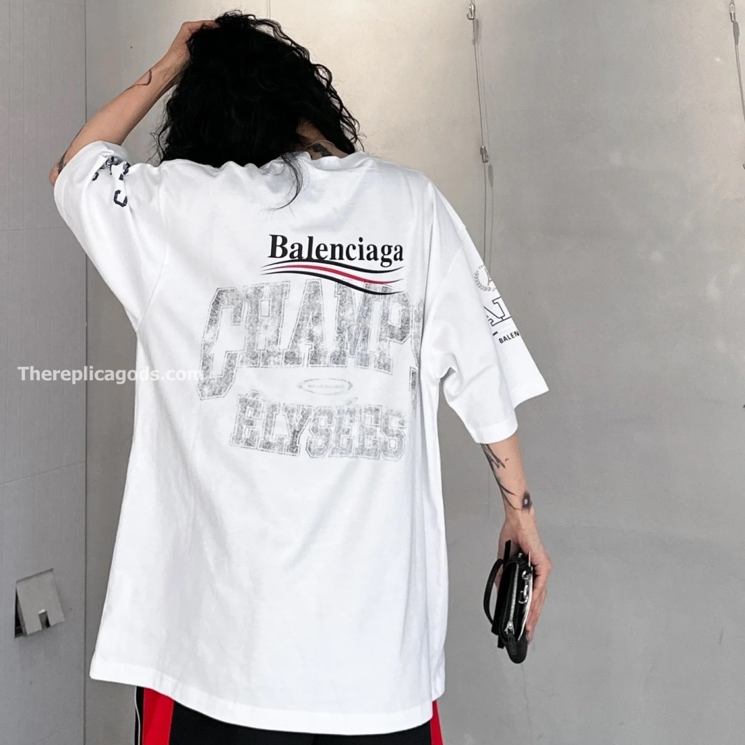 OVERLAYER POLITICAL CAMPAIGN T-SHIRT IN WHITE - TP594