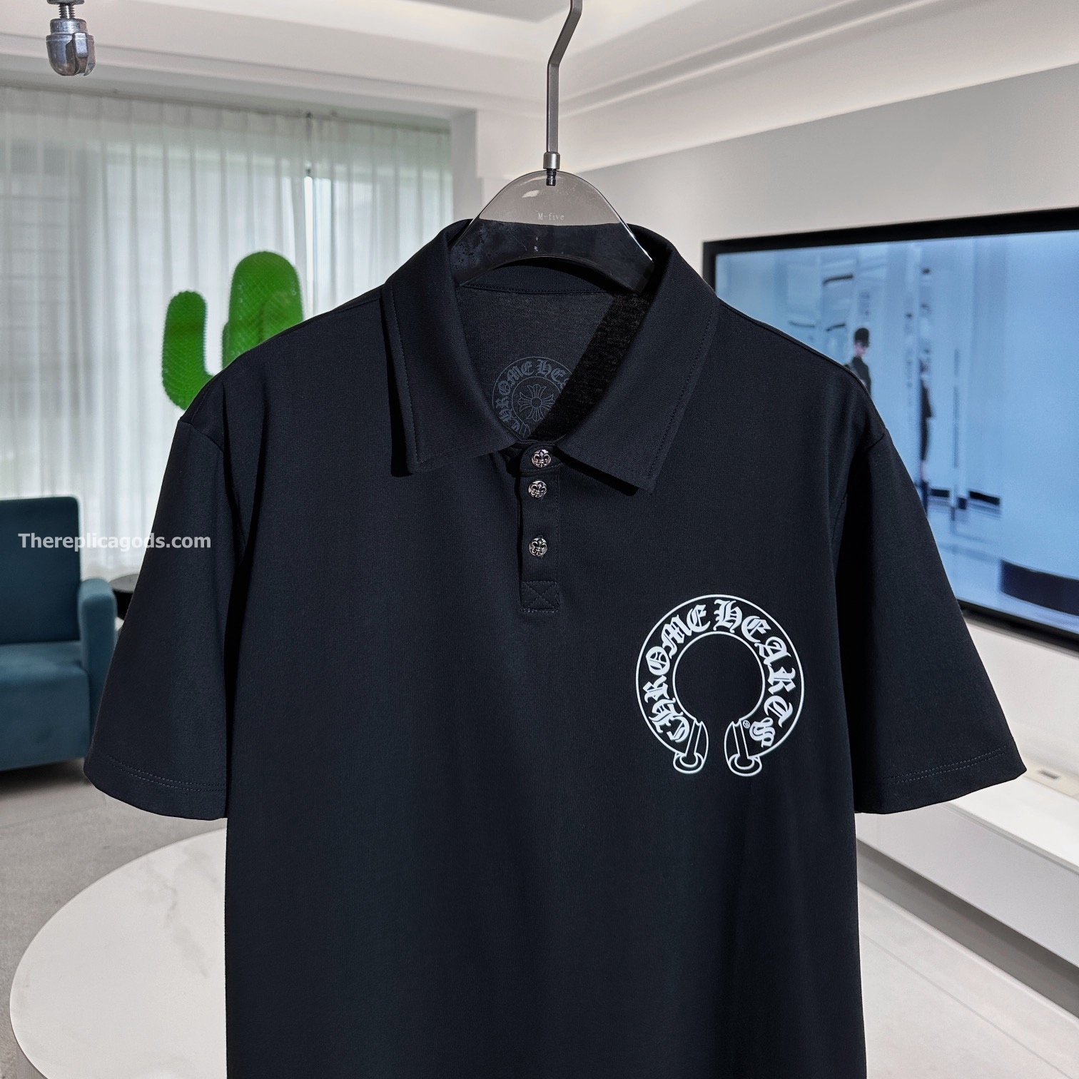 HORSESHOE LOGO POLO IN BLACK - TP570
