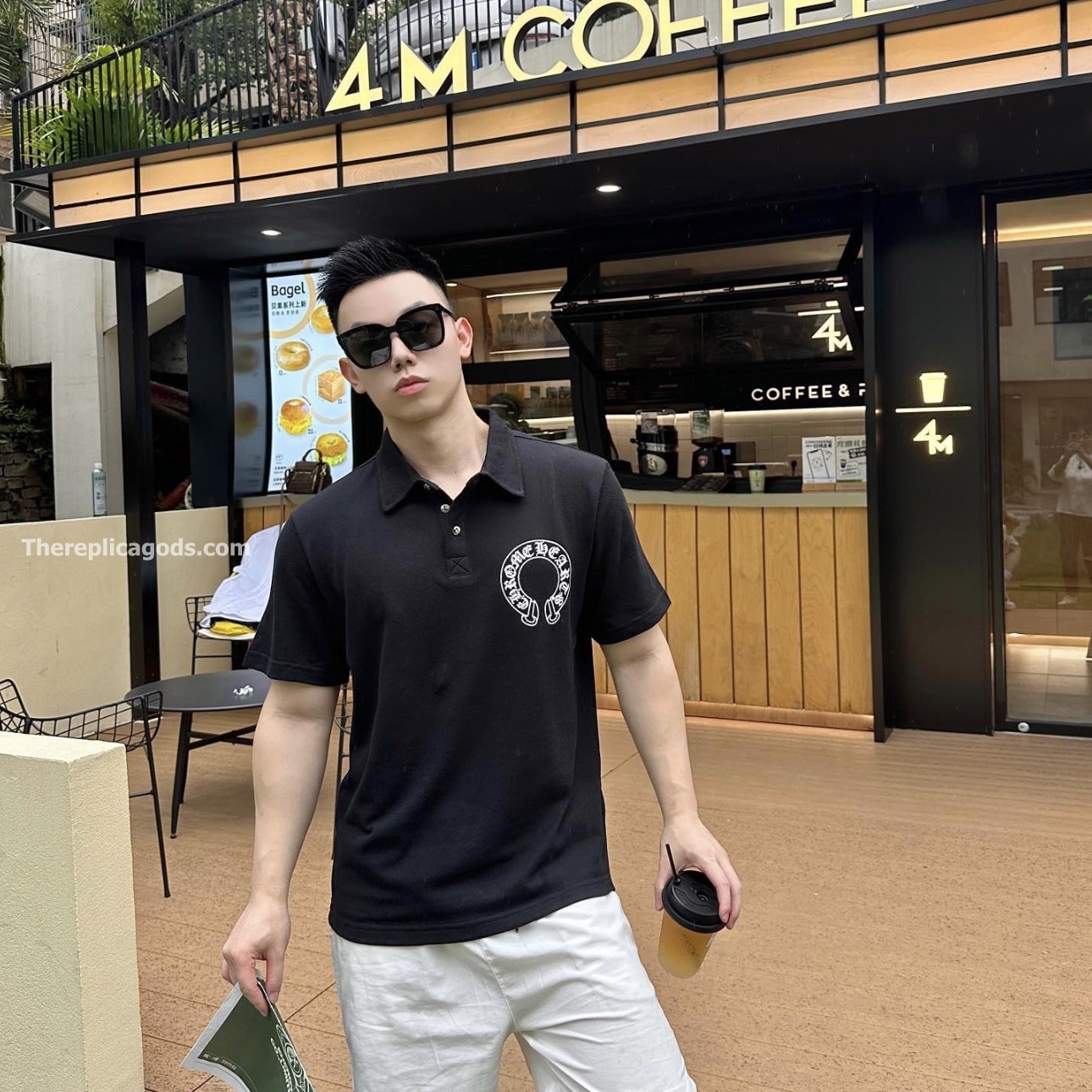 HORSESHOE LOGO POLO IN BLACK - TP570