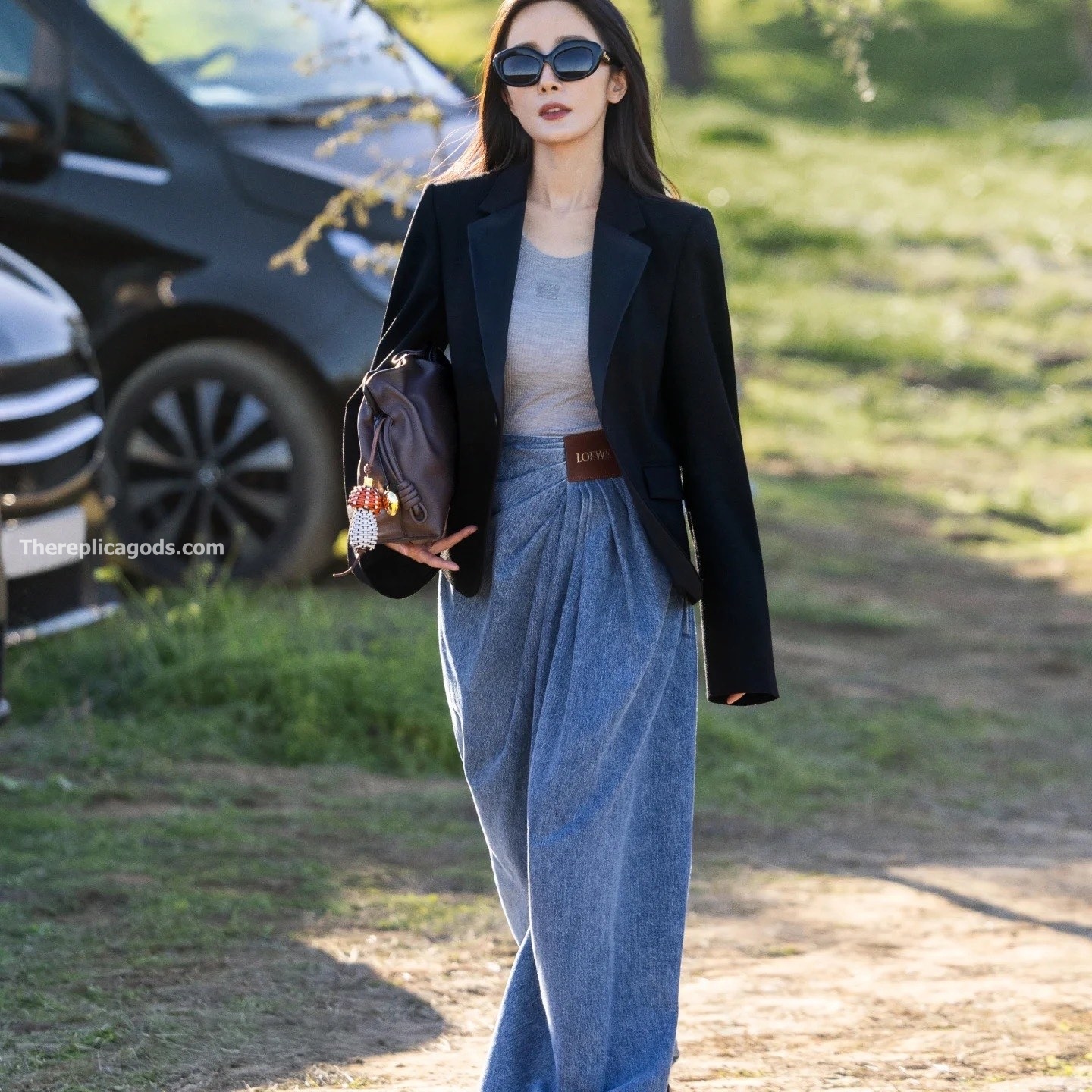 DRAPED JEANS IN DENIM - TP566