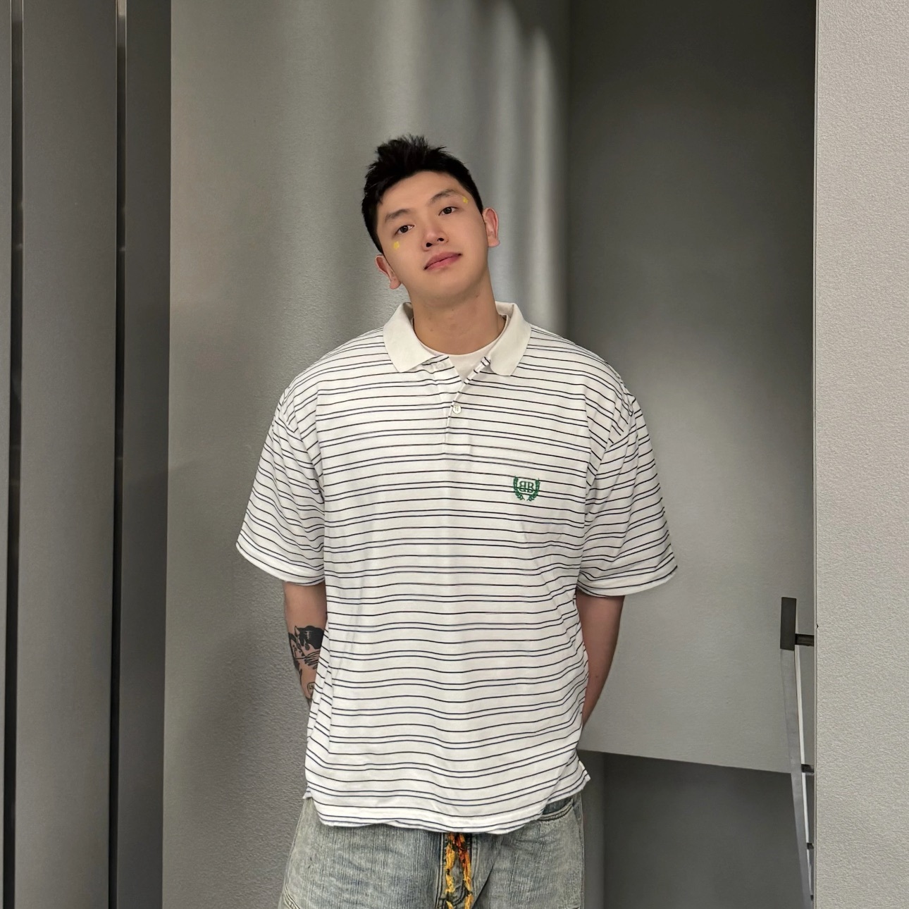 LOGO POLO SHIRT IN GREY - TP577