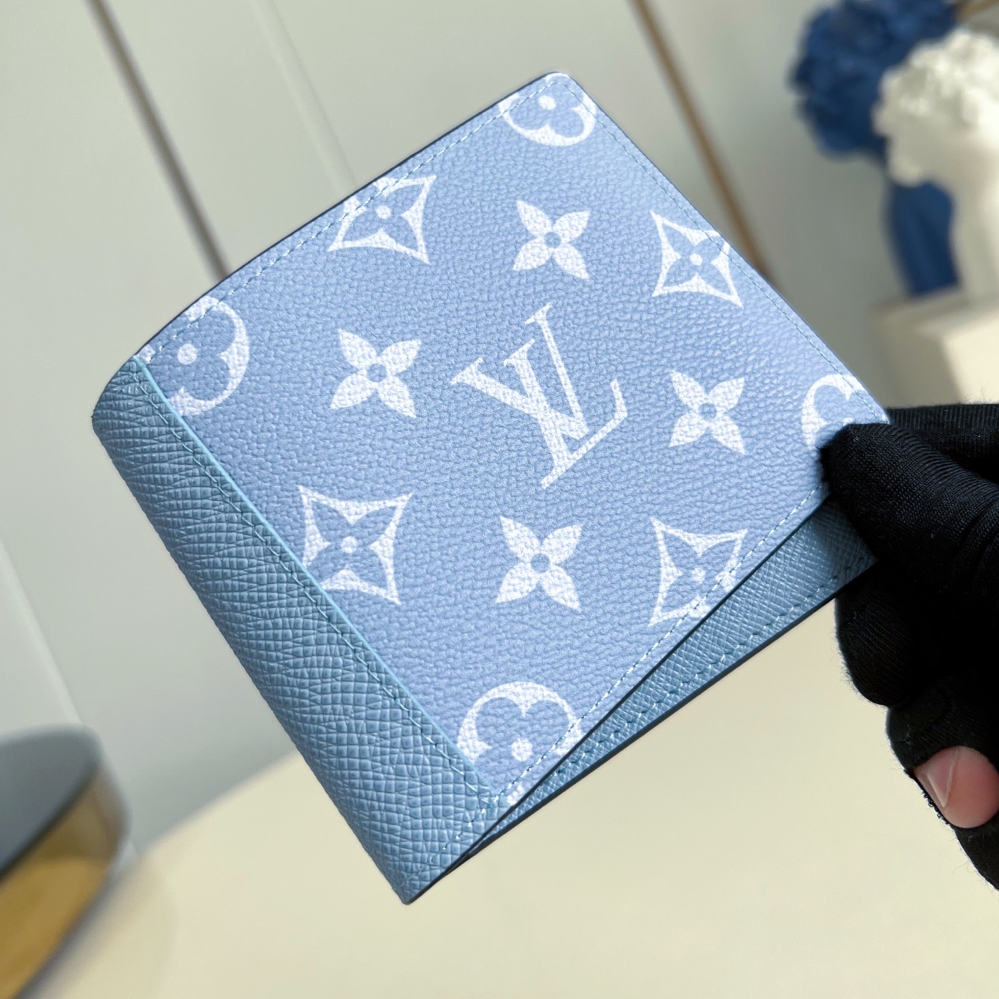 MULTIPLE WALLET BLUE MONOGRAM CANVAS M14111