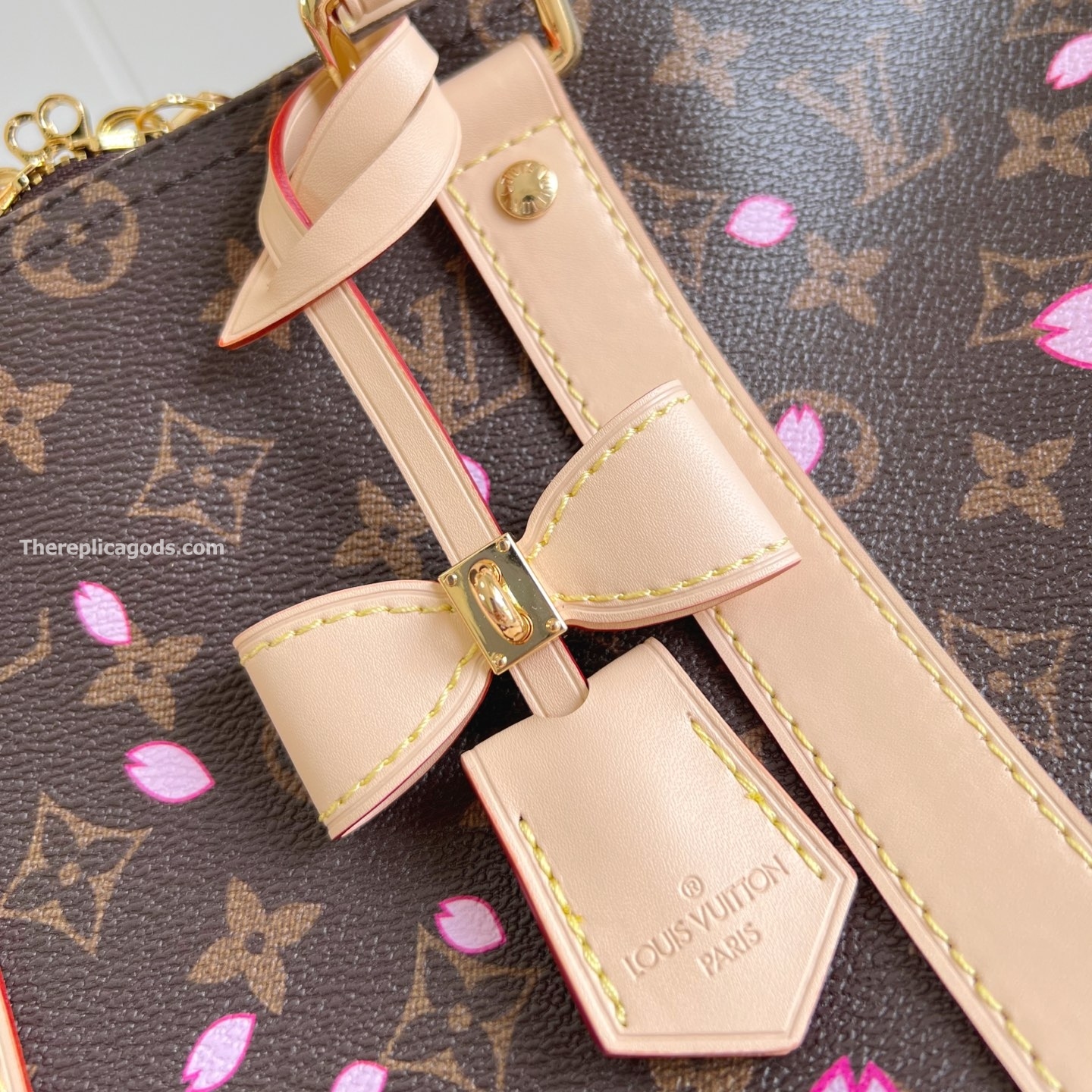 LV x TM KEEPALL BANDOULIERE 45 SAKURA BROWN M13752
