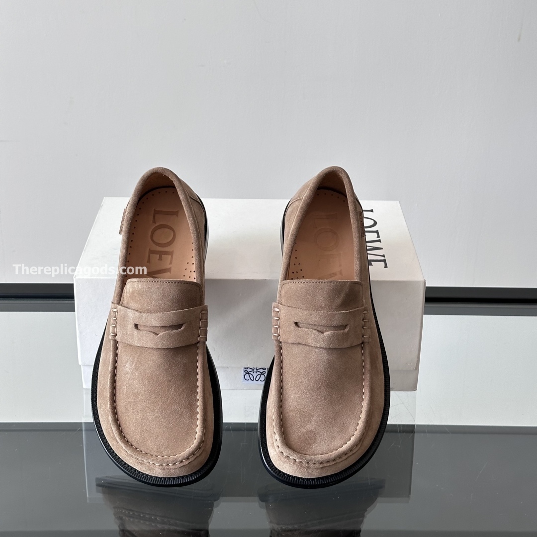 CAMPO BRUSHED-LEATHER LOAFERS