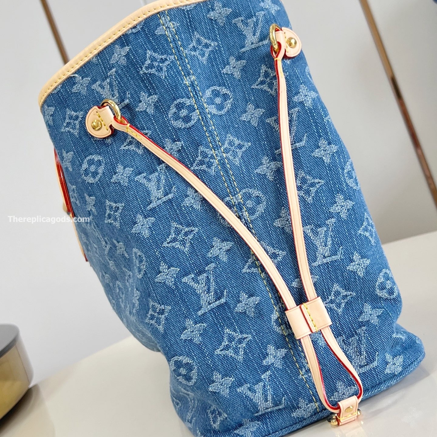 NEVERFULL MM TOTE BAG IN DENIM BLUE M13192
