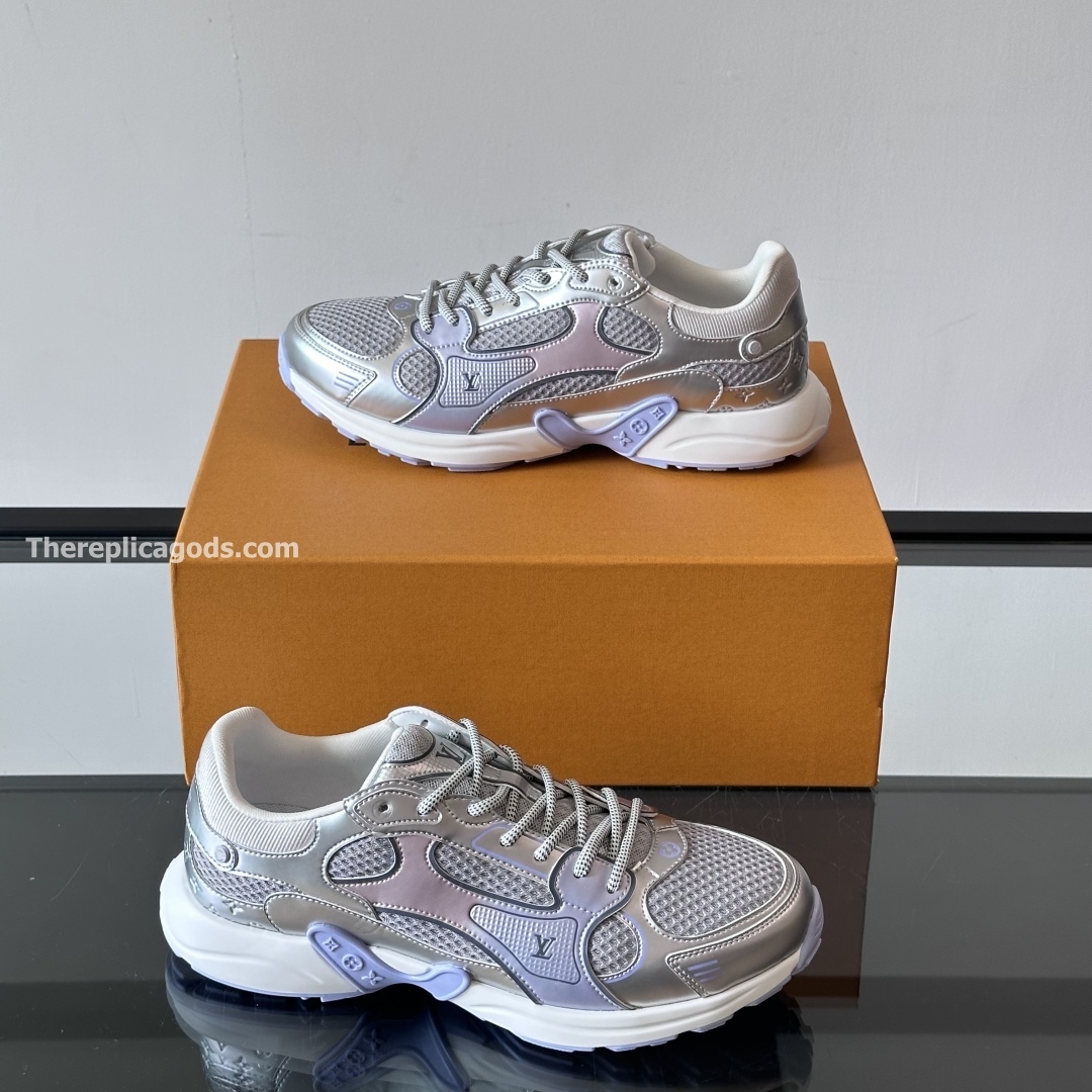 OLYMPIA SNEAKERS IN GREY AND PURPLE - LV954