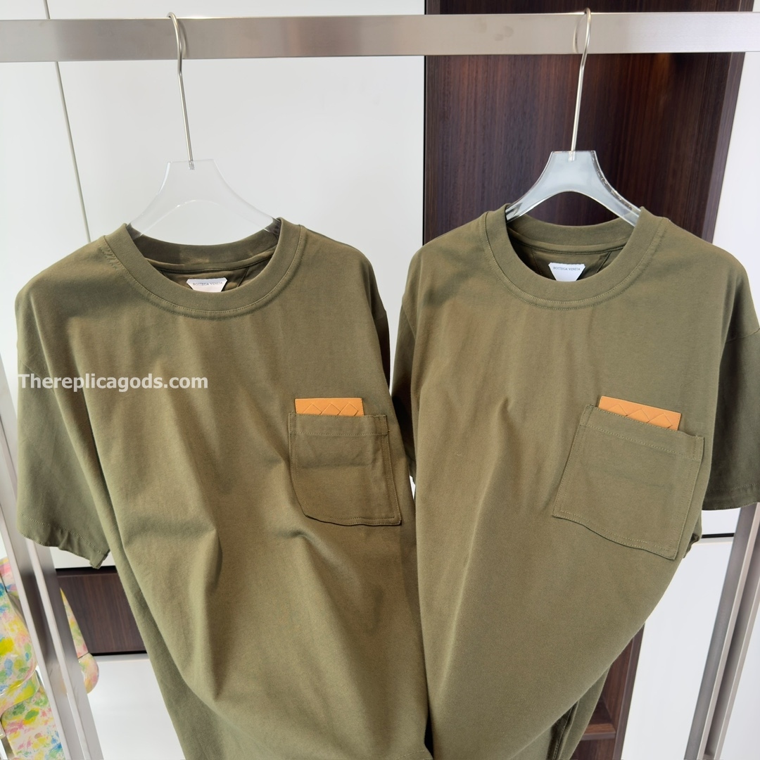 NEW PIMA COTTON JERSEY T-SHIRT IN KHAKI GREEN - TP655