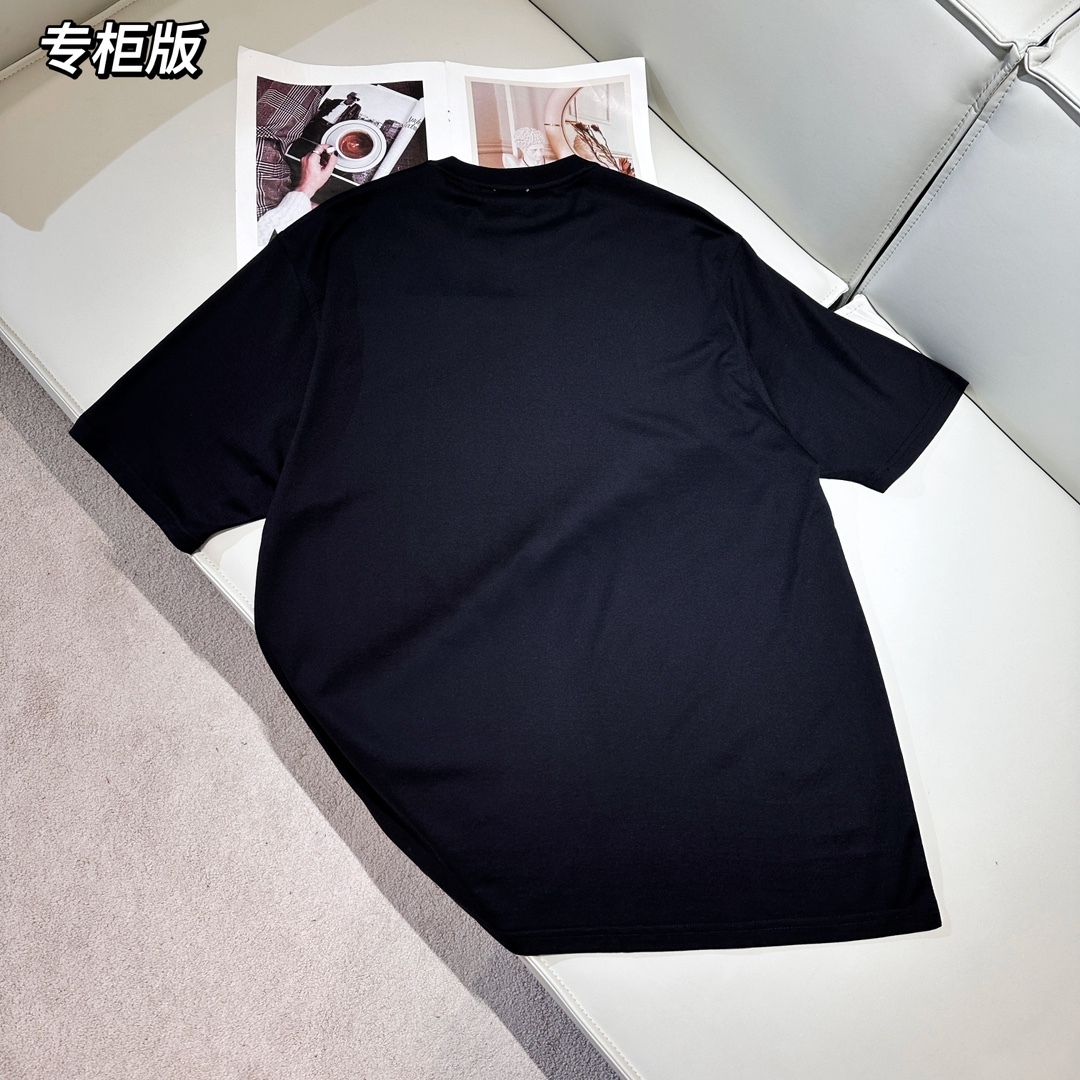 MONOGRAM MOTIF OVERSIZED T-SHIRT IN BLACK - TP660