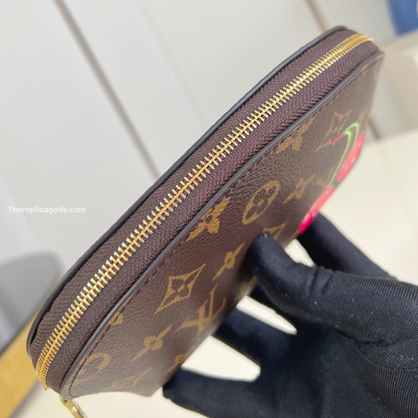 x TAKASHI MURAKAMI COSMETIC POUCH PM BAG BROWN MONOGRAM CANVAS M13766