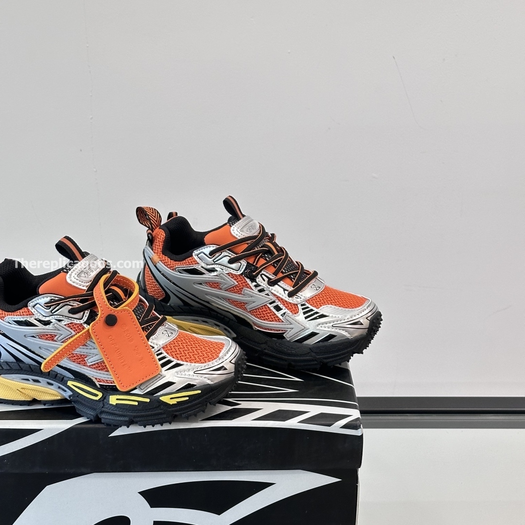 BE RIGHT BACK SNEAKERS IN GREY AND ORANGE - OW64