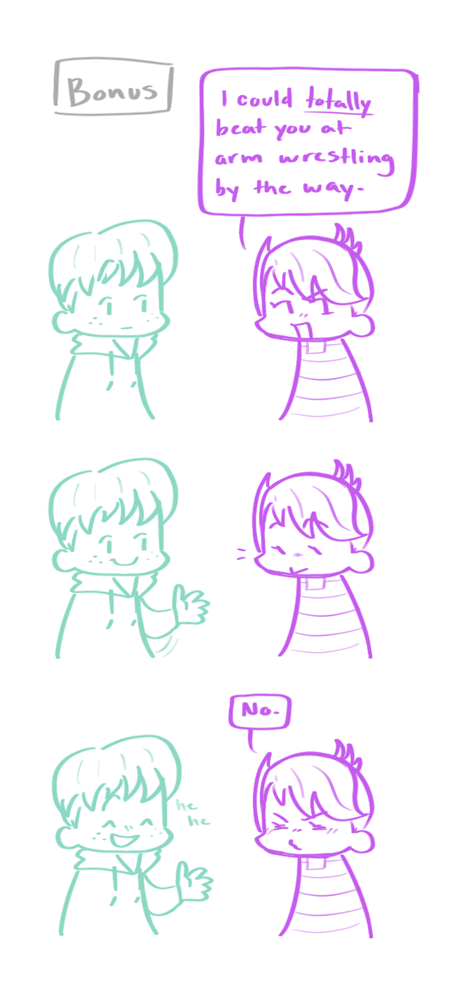 Bonus Sam: 'I could totally beat you at arm wrestling by the way.' Rey raises his arm. Sam: 'No.'