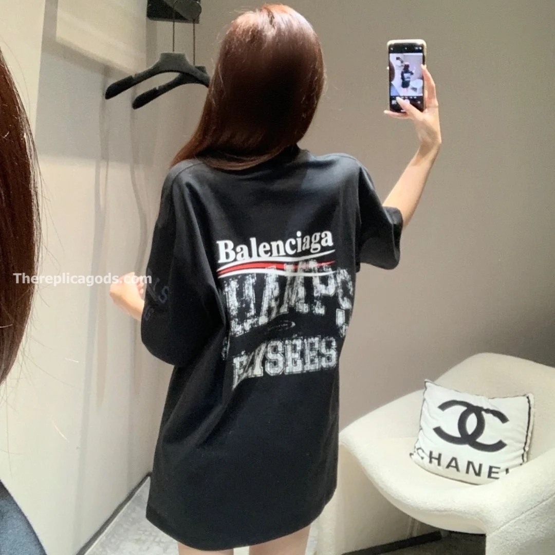 OVERLAYER POLITICAL CAMPAIGN T-SHIRT IN BLACK - TP595